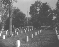 cemetery scene, c. 1900